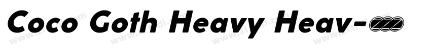 Coco Goth Heavy Heav字体转换